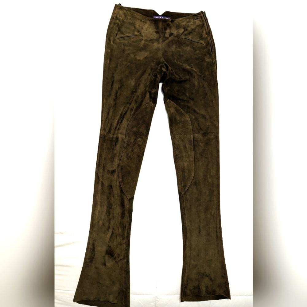 RALPH LAUREN COLLECTION PURPLE LABEL 100% Goat Suede Pants 4